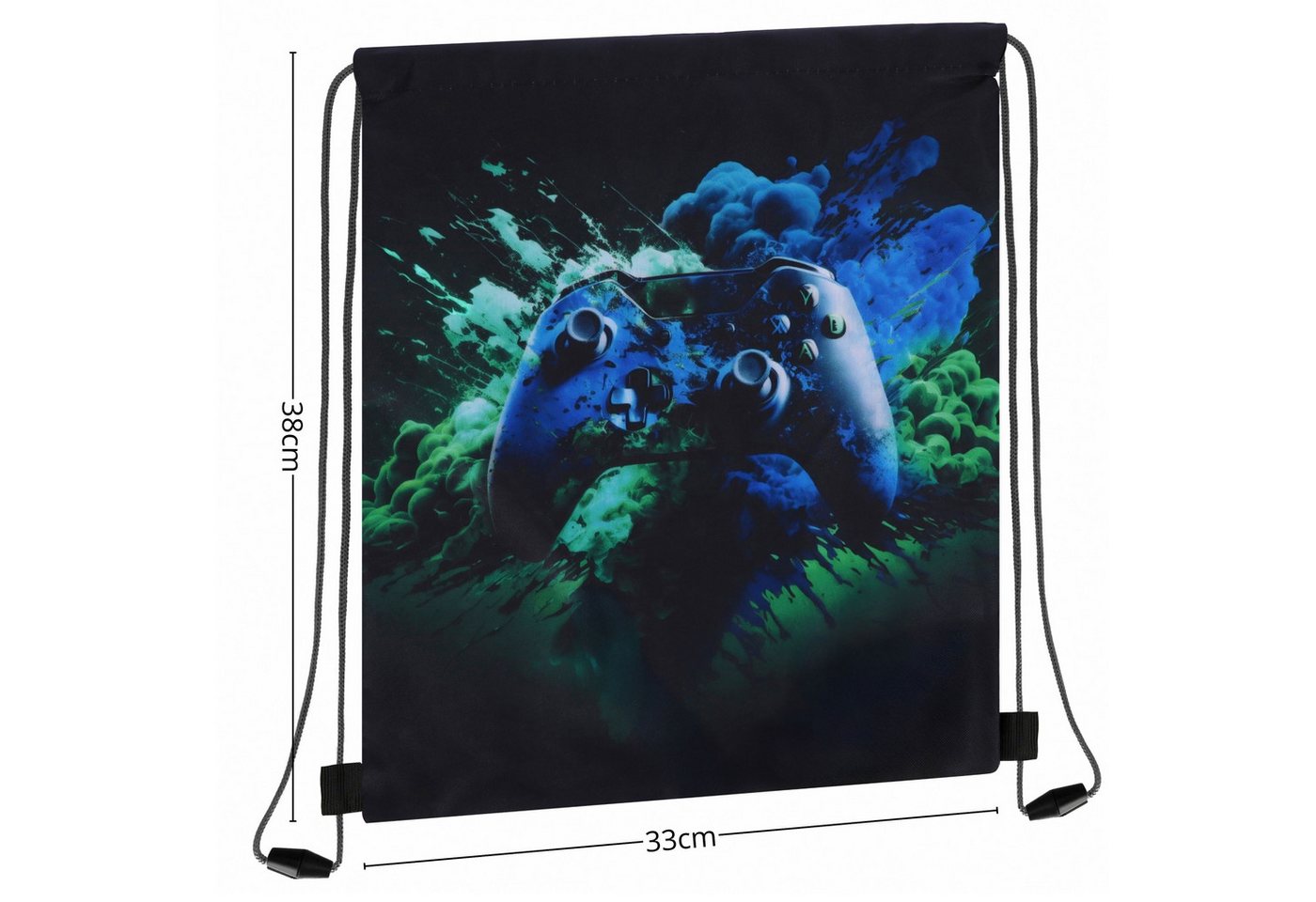 Sarcia.eu Turnbeutel Gaming Turnbeutel schwarz, Sportbeutel für Schule 38×33 cm