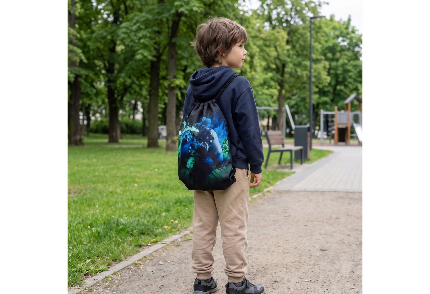 Sarcia.eu Turnbeutel Gaming Turnbeutel schwarz, Sportbeutel für Schule 38×33 cm Bild 5