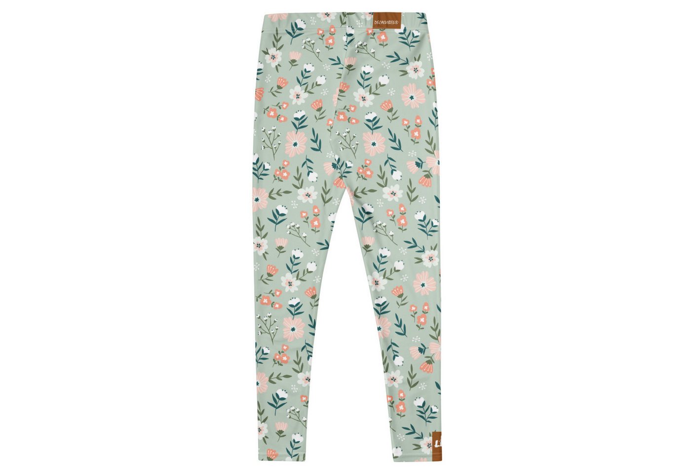 DECALVIBES Funktionsleggings Damen Leggings Basic Happy Flowers Meadow Blickdicht, 4-Wege-Stretch, elastischer Bund, weiches Material Bild 5