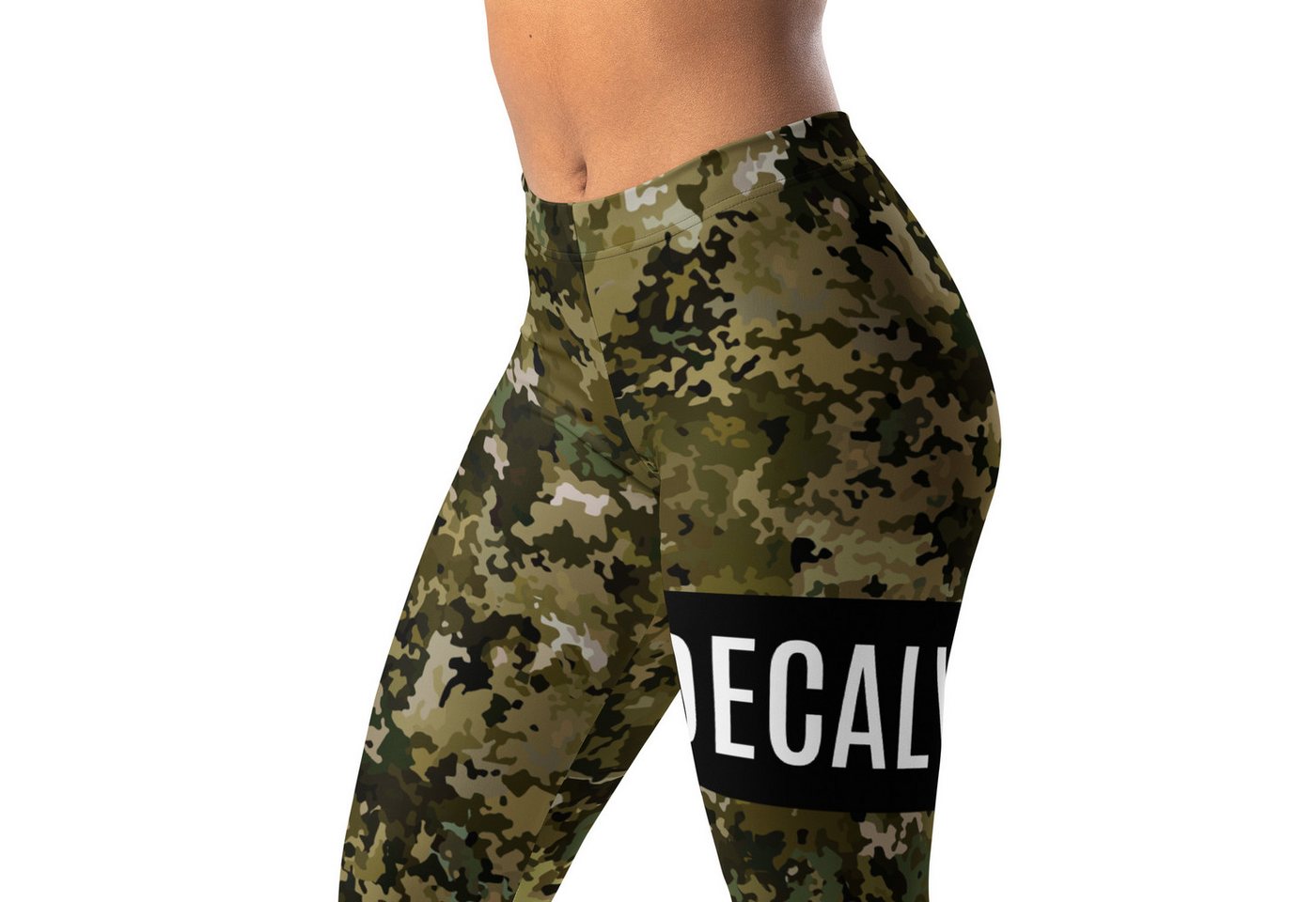 DECALVIBES Funktionsleggings Damen Leggings Basic Urban Side Forest Camouflage Blickdicht, 4-Wege-Stretch, elastischer Bund, weiches Material