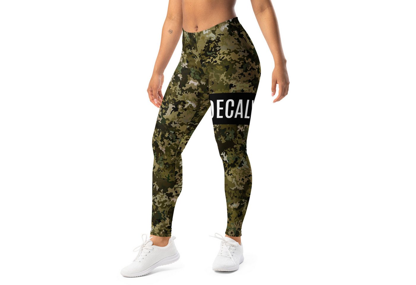 DECALVIBES Funktionsleggings Damen Leggings Basic Urban Side Forest Camouflage Blickdicht, 4-Wege-Stretch, elastischer Bund, weiches Material Bild 5
