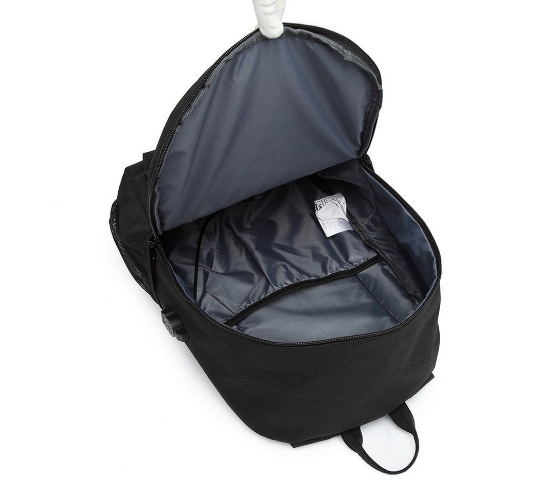 KONO Schulranzen Schulrucksack Büchertasche, Teenager Tagesrucksack in Schwarz, Größe L Bild 3