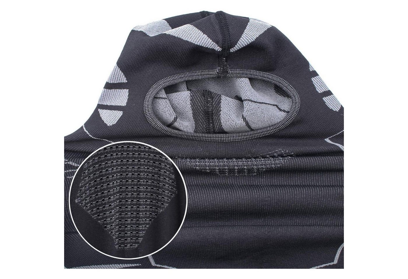 LuxusKollektion Sturmhaube Sturmhaube Skimaske Motorrad Fahrrad unisex wärmend schwarz grau