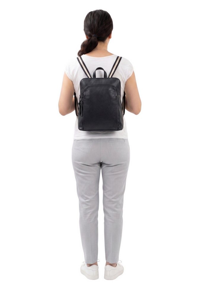 Alessandro Salvatore Cityrucksack Rucksack Leder Damen klein Echtleder Tasche, Damenrucksack small Handtasche Freizeitrucksack Rom 12979 + Etui Bild 4