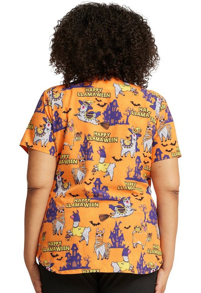 Cherokee Funktionsbluse Bunt bedruckter Damen Kasack "Happy Halloween" Kasack mit Motiv Bild 2
