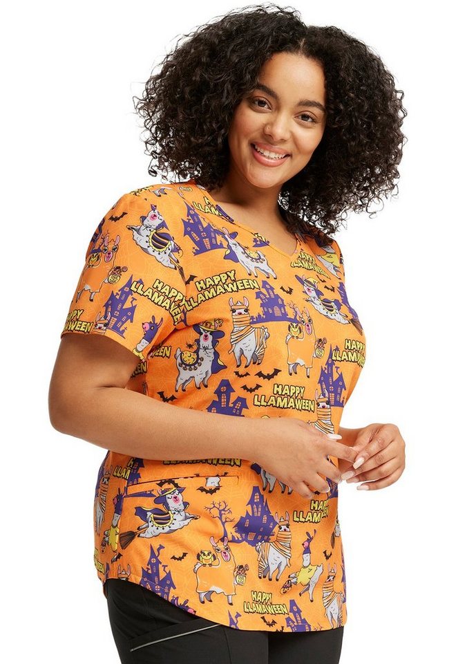 Cherokee Funktionsbluse Bunt bedruckter Damen Kasack "Happy Halloween" Kasack mit Motiv Bild 5