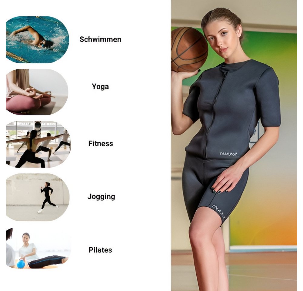 Yamuna Trainingsshorts Sauna Effekt Neotex Trainingsshort, Schwitzende Thermo/Fettverbrennung (Maximiert die Wirkung von Sportaktivitäten, und Trainings und hilft Ihnen dabei, abzunehmen) Sie können mit weniger Mühe einfach abnehmen und Fett verbrennen Bild 5
