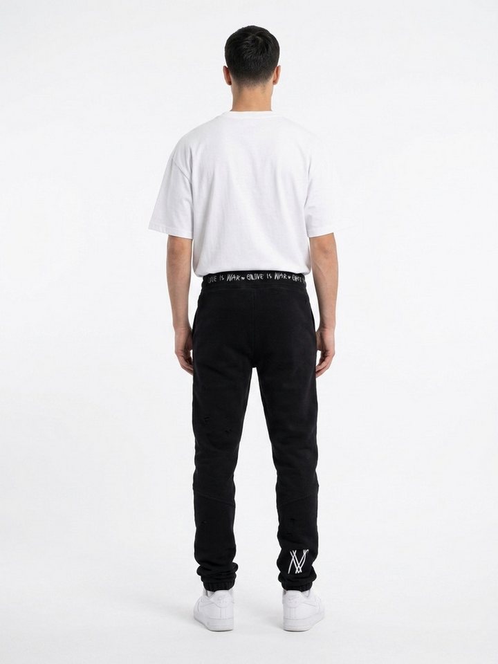 ENVYME Jogger Pants Jogginghose Sweatpants „Love Is War" Vintage Used-Look