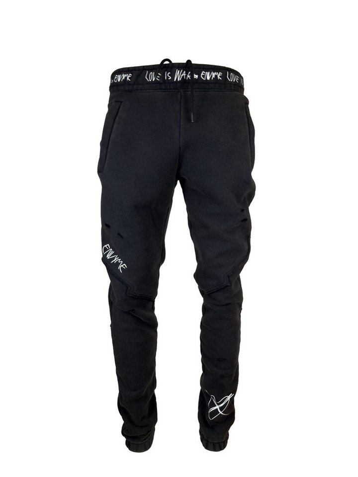 ENVYME Jogger Pants Jogginghose Sweatpants „Love Is War" Vintage Used-Look Bild 2