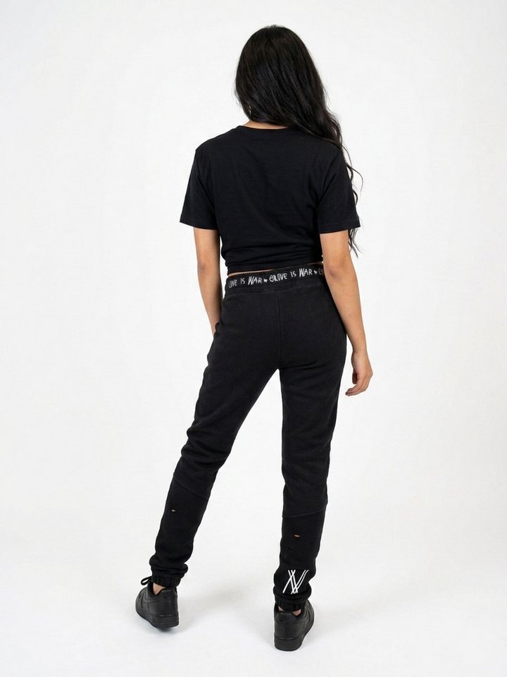 ENVYME Jogger Pants Jogginghose Sweatpants „Love Is War" Vintage Used-Look Bild 3