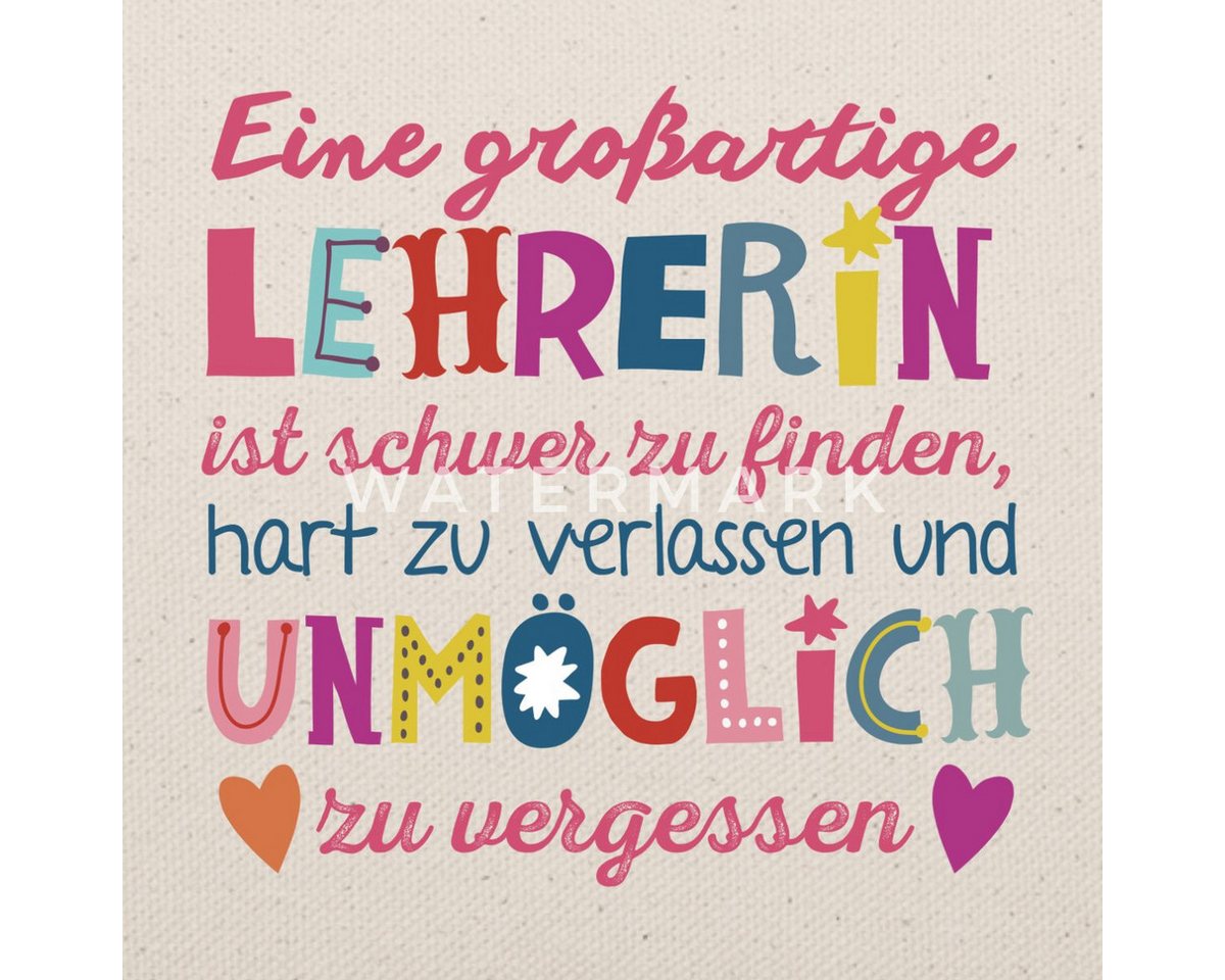 Spreadshirt Kosmetiktasche Großartige Lehrerin Abschiedsgeschenk Täschchen (1-tlg) Bild 2