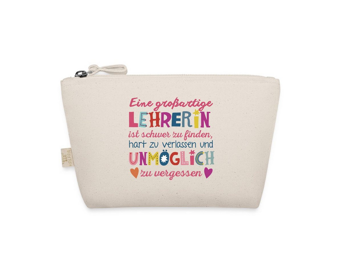 Spreadshirt Kosmetiktasche Großartige Lehrerin Abschiedsgeschenk Täschchen (1-tlg) Bild 4