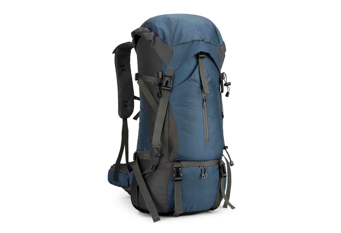 GARRYFIZH Wanderrucksack 70L Trekkingrucksack Reiserucksack mit Rückenbelüftung, Regenschutz (Wird mit Regenschutz geliefert), Reißfest, Wasserdicht, Verstellbare Schultergurte Hüftgurt Brustgurt Bild 4