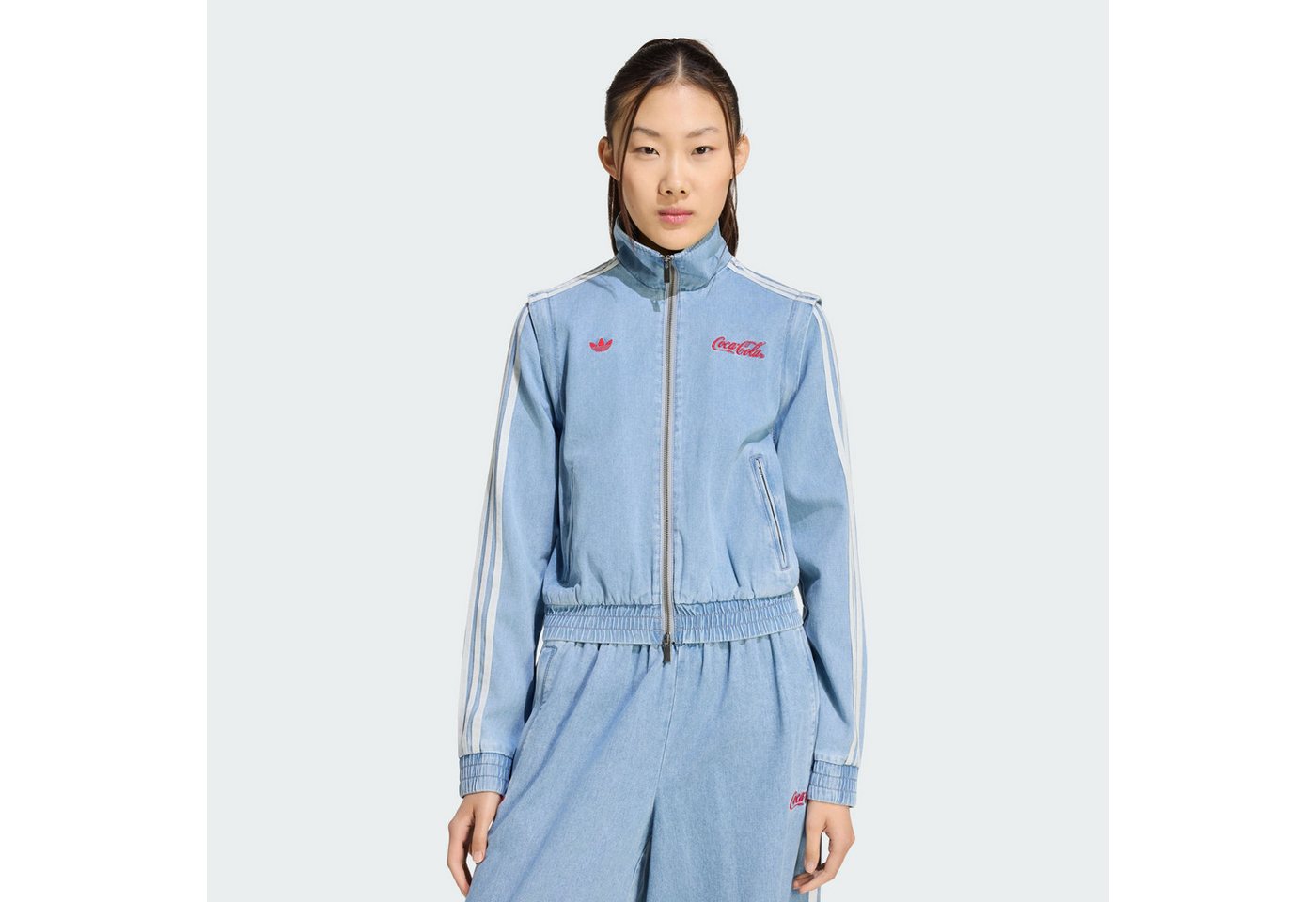 adidas Originals Trainingsjacke ADIDAS X COCA-COLA FIREBIRD REG DENIM TRACK TOP (1-St)