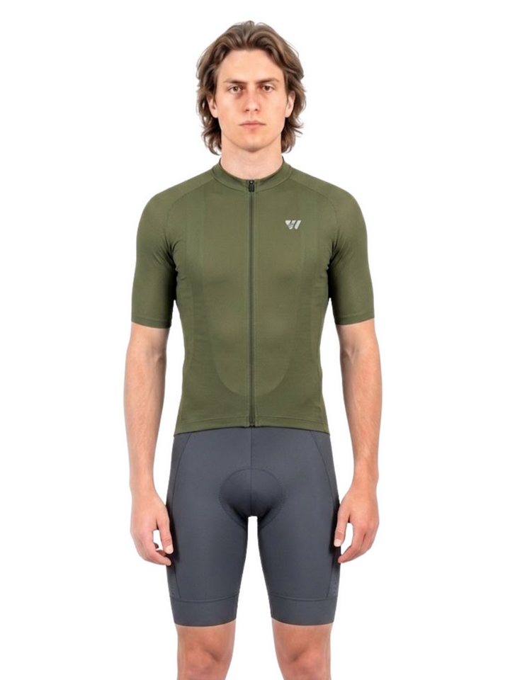 Wulibike Radtrikot Herren Fahrradbekleidungsset mit 3D-Polster & Anti-Rutsch-Silikon (2-tlg) Kurzarm-Radtrikot und Träger-Radhose, insgesamt 6 Taschen Bild 2