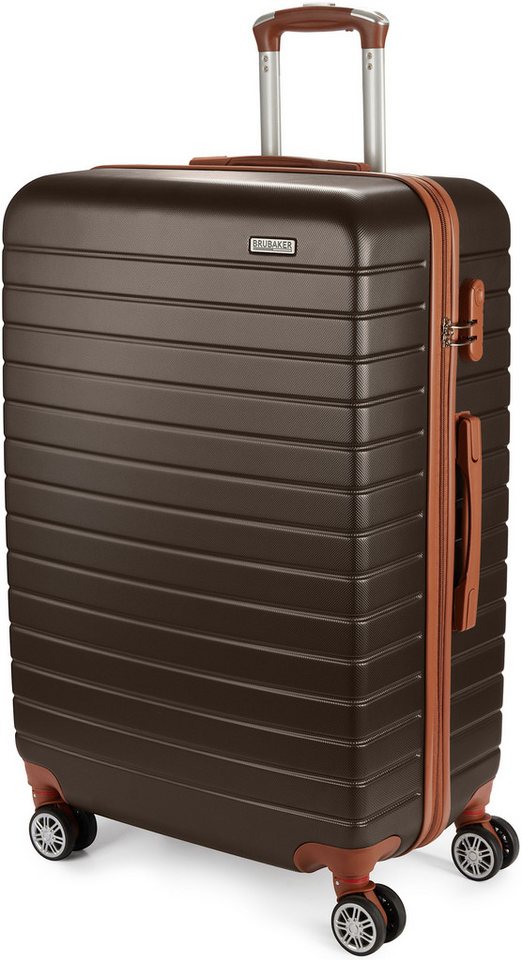 BRUBAKER Koffer Hartschalenkoffer Paris - Reisekoffer mit Zahlenschloss und 4 Rollen, 4 Rollen, Rollkoffer Größe XL - 49 x 76,5 x 29,5 cm - ABS Trolley Bild 2