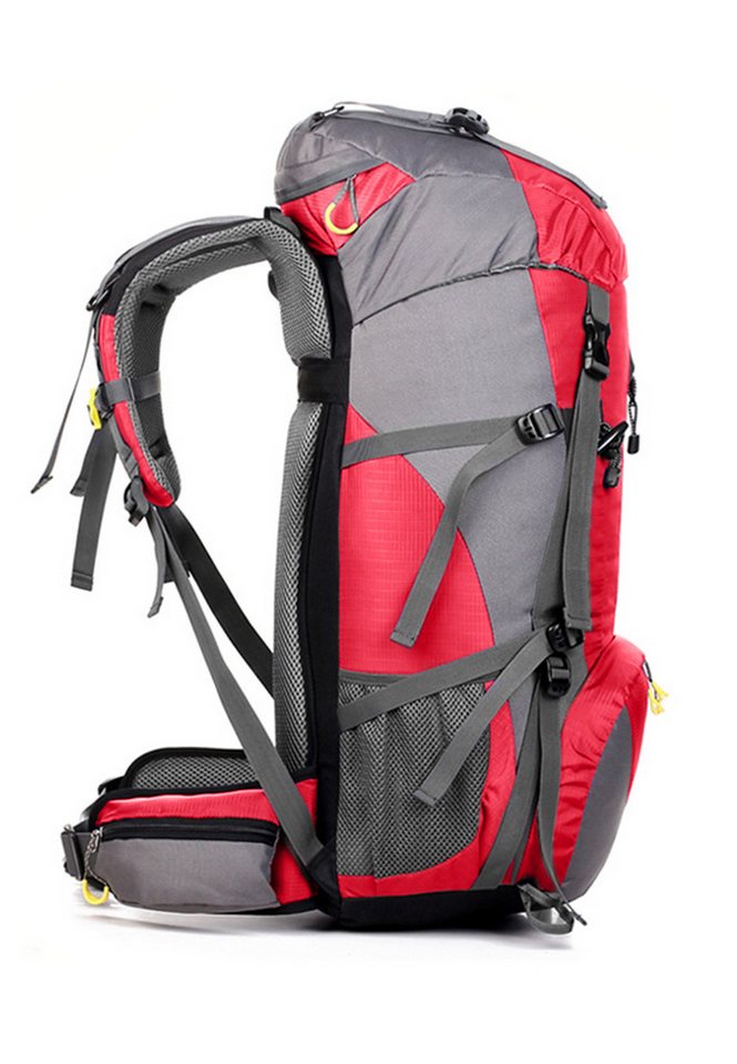RAIKOU Wanderrucksack 50L Trekkingrucksack Wasserdicht, Reisetasche Ultralight (Regenhülle, Hüftgurt mit praktischen Taschen), Atmungsaktives Tragesystem Bild 4