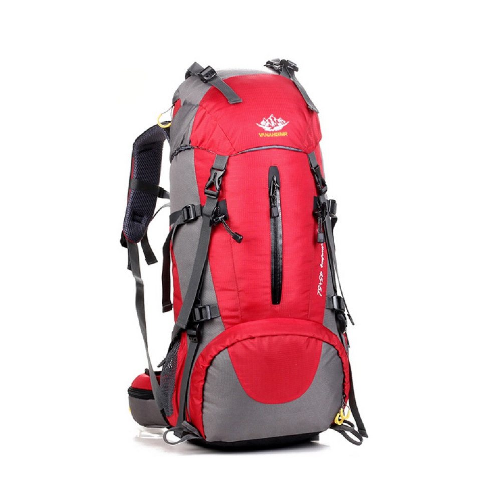 RAIKOU Wanderrucksack 50L Trekkingrucksack Wasserdicht, Reisetasche Ultralight (Regenhülle, Hüftgurt mit praktischen Taschen), Atmungsaktives Tragesystem Bild 5