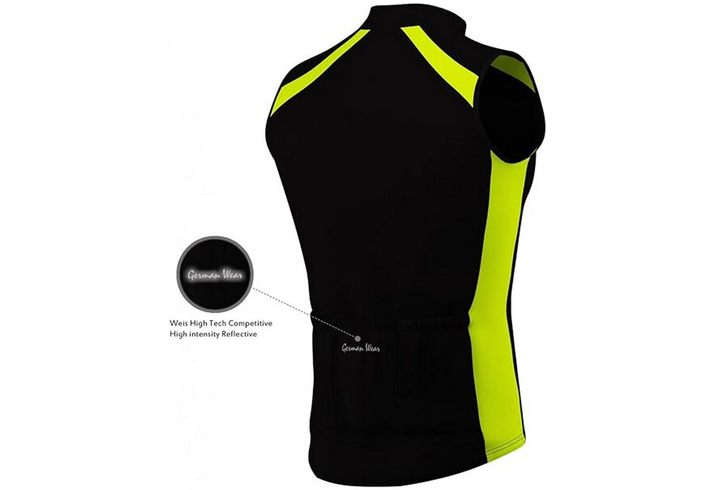 German Wear Radtrikot ME-4001 Radweste Fahrradtrikot Fahrrad Radler-Trikot weste-Trikot Bild 3