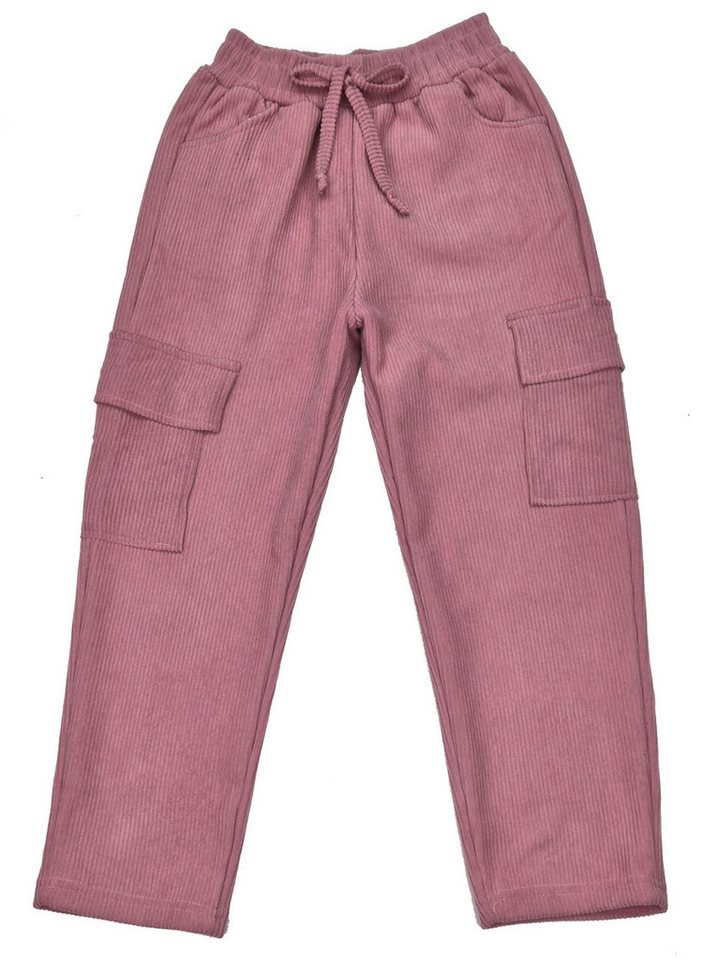 Girls Fashion Thermohose Thermohose Winterhose Mädchen Cordhose Hose warm gefüttert MT8091 gefüttert, in Unifarbe, mit elastischem Bund