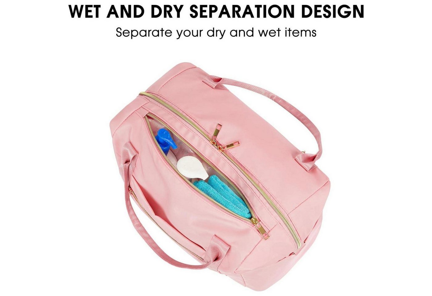 LuxusKollektion Reisetasche Handgepäcktasche 40x20x25 Rosa 20l 20L für Ryanair Airlines
