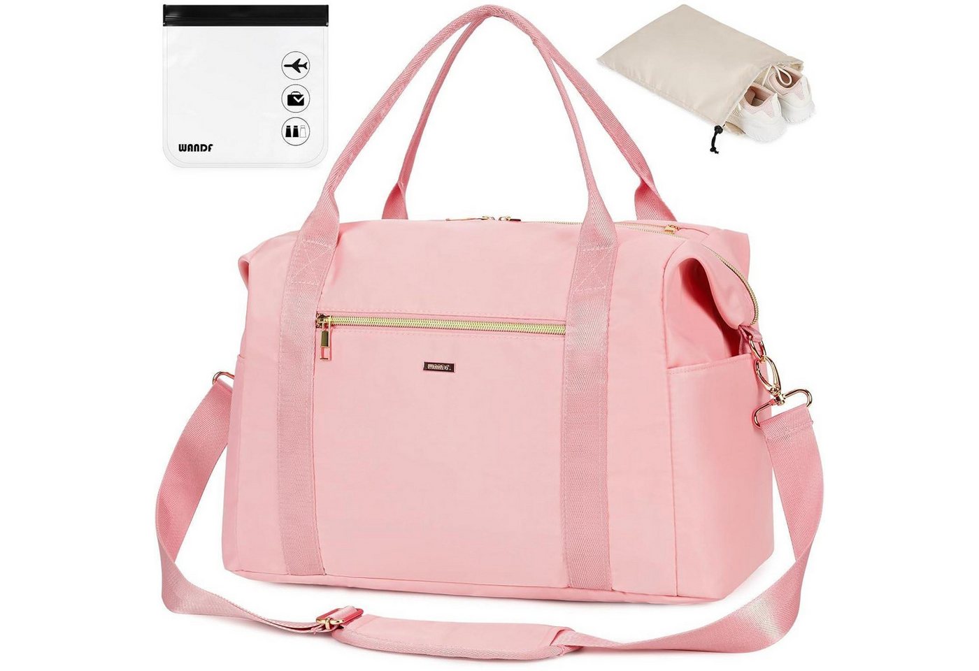 LuxusKollektion Reisetasche Handgepäcktasche 40x20x25 Rosa 20l 20L für Ryanair Airlines Bild 4