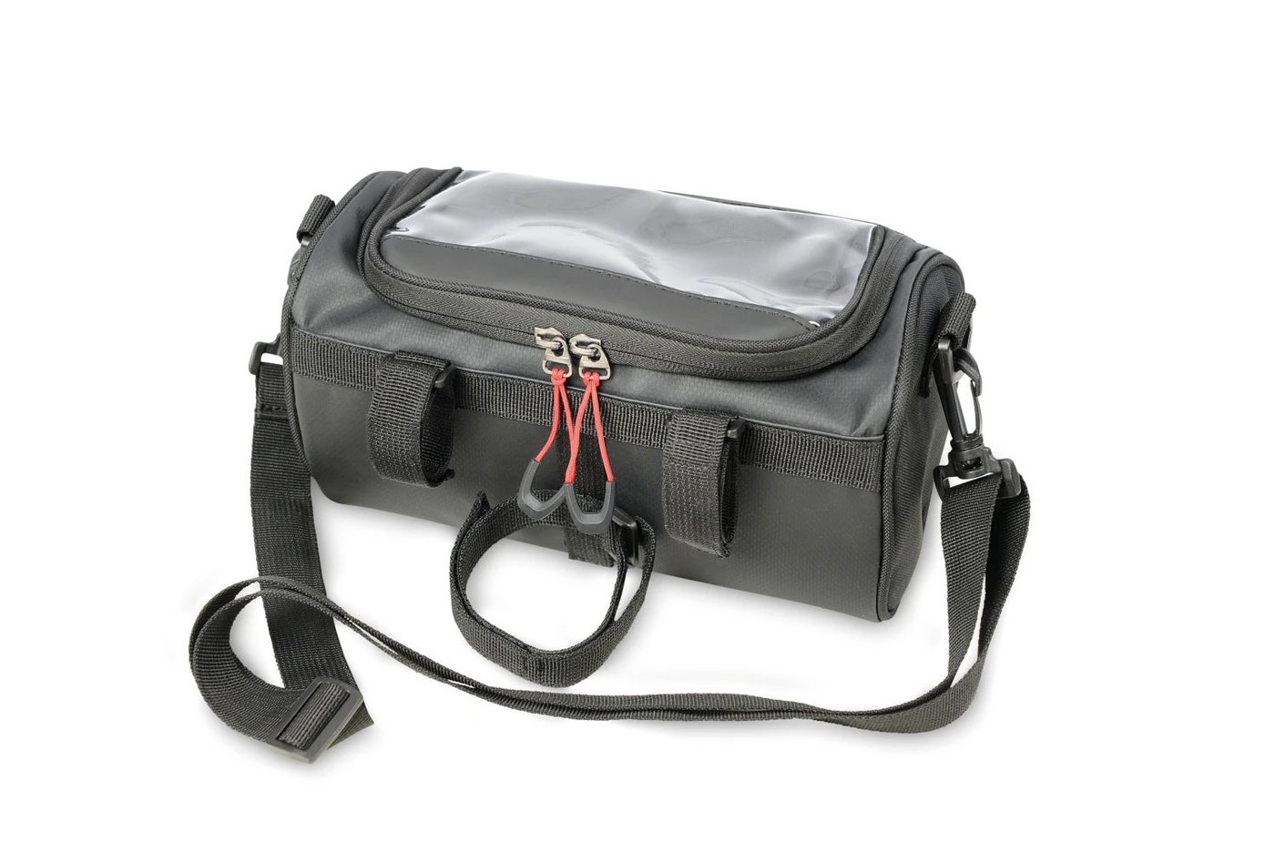 TROIKA Fahrradtasche mit Touchscreen-Sichtfenster, 4 L Volumen & Schultergurt, Lenkertasche (mit Klettverschluss-Befestigung, verstärkte Kanten), IPX4 Spritzwasserschutz für E-Bike & Fahrrad, belastbar bis 5kg Bild 5