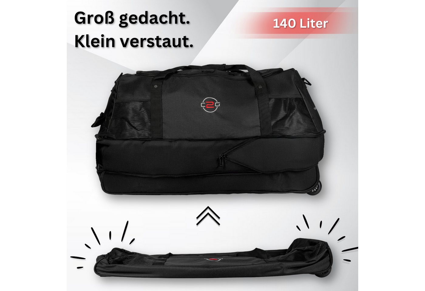 cocoono Reisetasche Reisetasche mit Rollen – Große faltbare Rolltasche 120L Bild 3