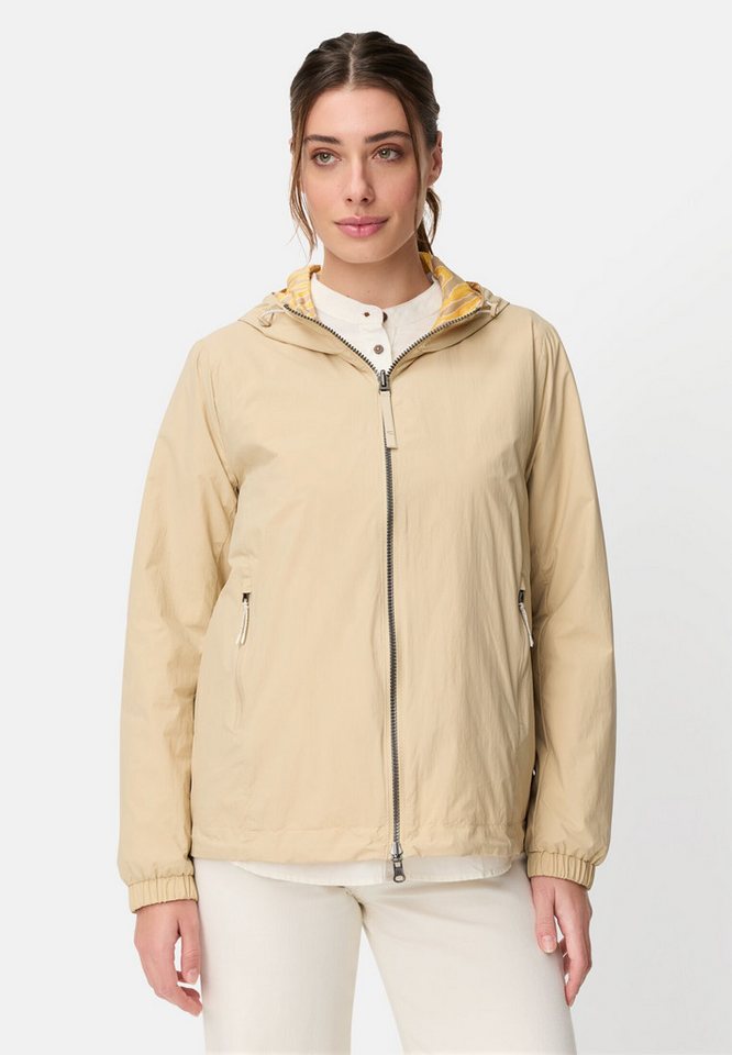camel active Outdoorjacke mit Allover-Print und unifarbener Seite Langarm Bild 3