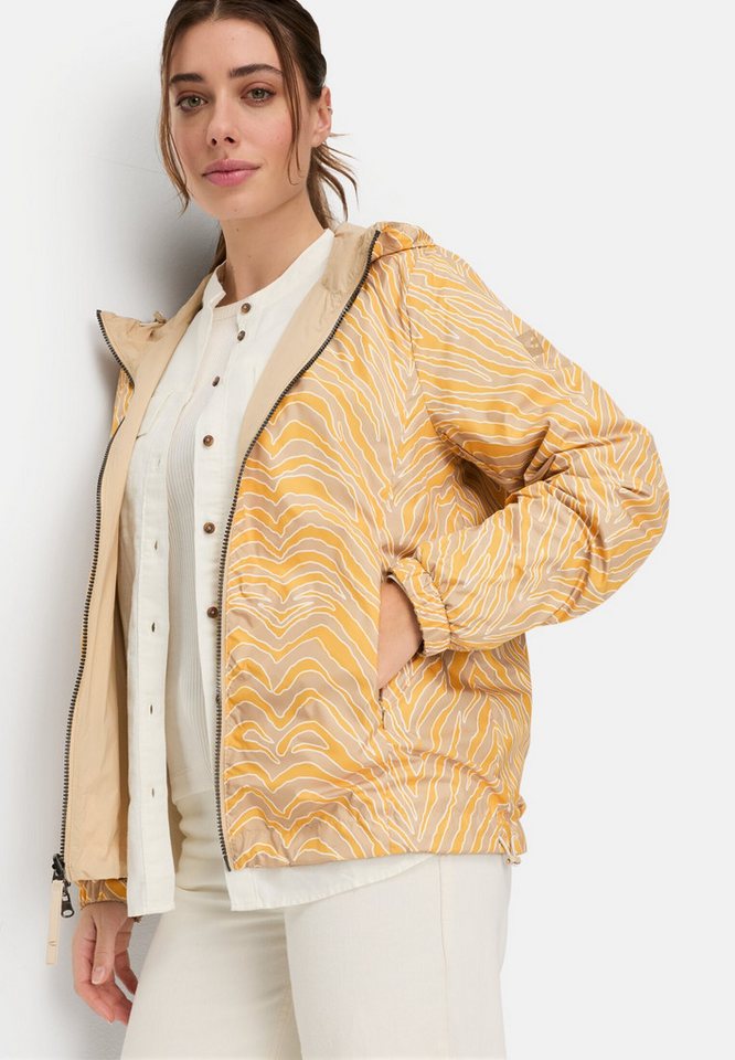 camel active Outdoorjacke mit Allover-Print und unifarbener Seite Langarm Bild 4