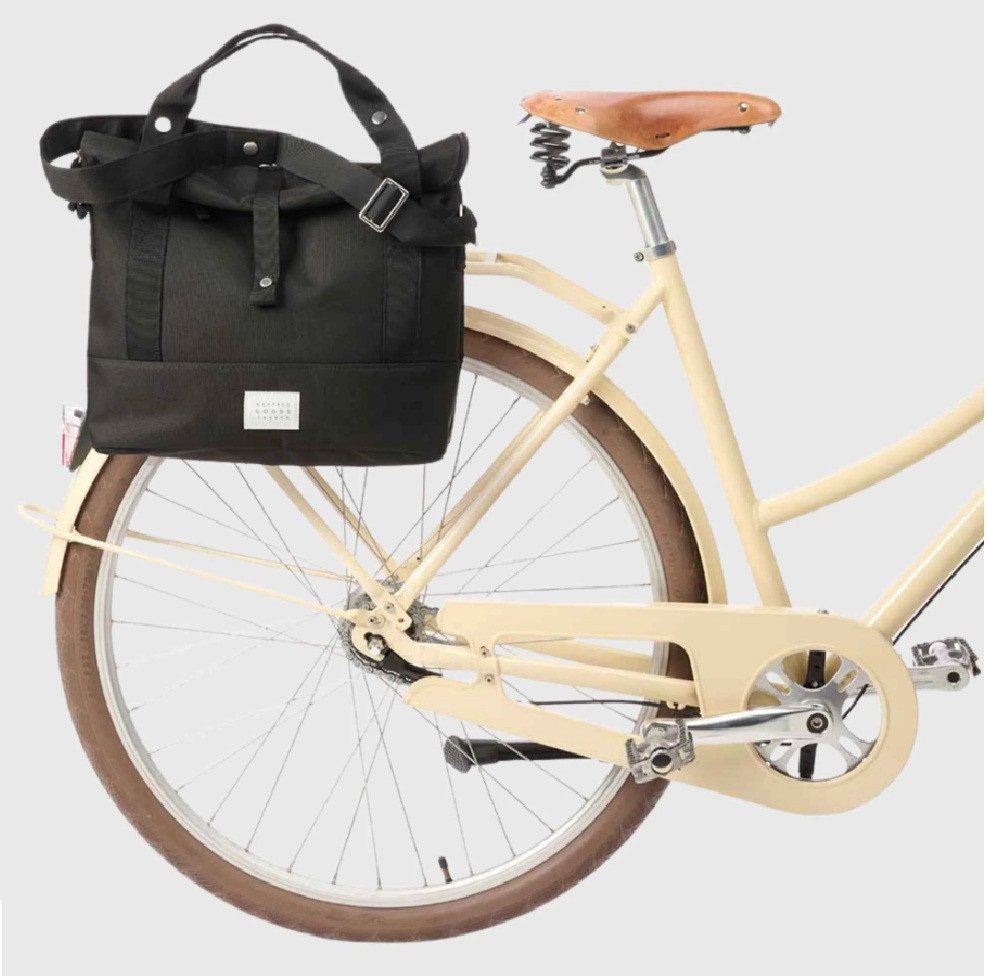 Weathergoods Sweden Fahrradtasche Weathergoods Sweden City Bike Satchel XL 20l Fahrradtasche, Tote Bag, PU-beschichtetes Baumwoll-Canvas, Laptopfach für bis zu 15 Zoll Bild 3