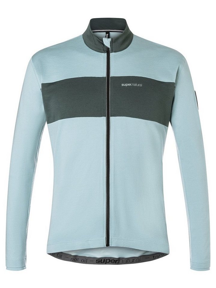 SUPER.NATURAL Radtrikot Merino Fahrradtrikot M GRAVIER LS JERSEY Merino-Materialmix mit reflektierenden Logos Bild 3