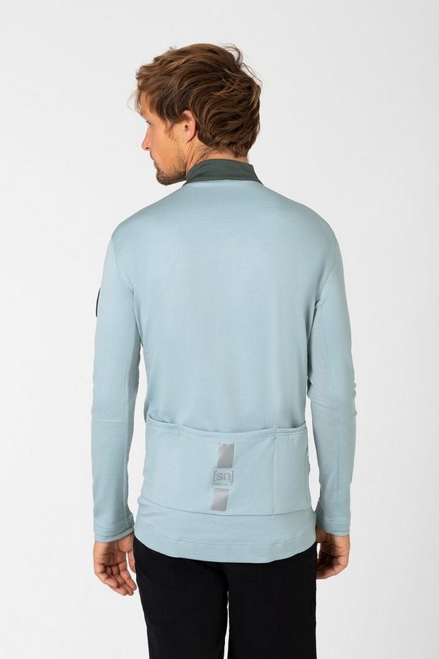 SUPER.NATURAL Radtrikot Merino Fahrradtrikot M GRAVIER LS JERSEY Merino-Materialmix mit reflektierenden Logos Bild 5