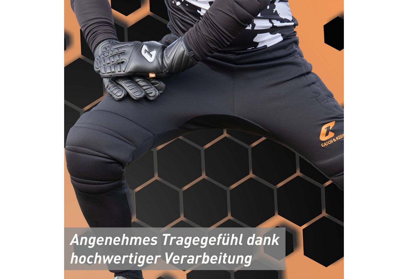 Catch & Keep Torwarthose Torwarthose - Gepolsterte Torwarthose für Kinder und Erwachsene (1er Pack) gepolstert Bild 2