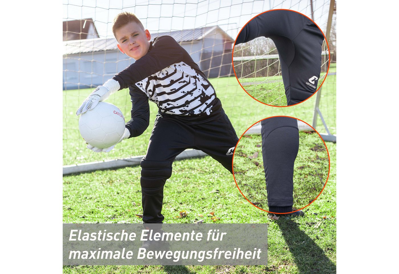 Catch & Keep Torwarthose Torwarthose - Gepolsterte Torwarthose für Kinder und Erwachsene (1er Pack) gepolstert Bild 5