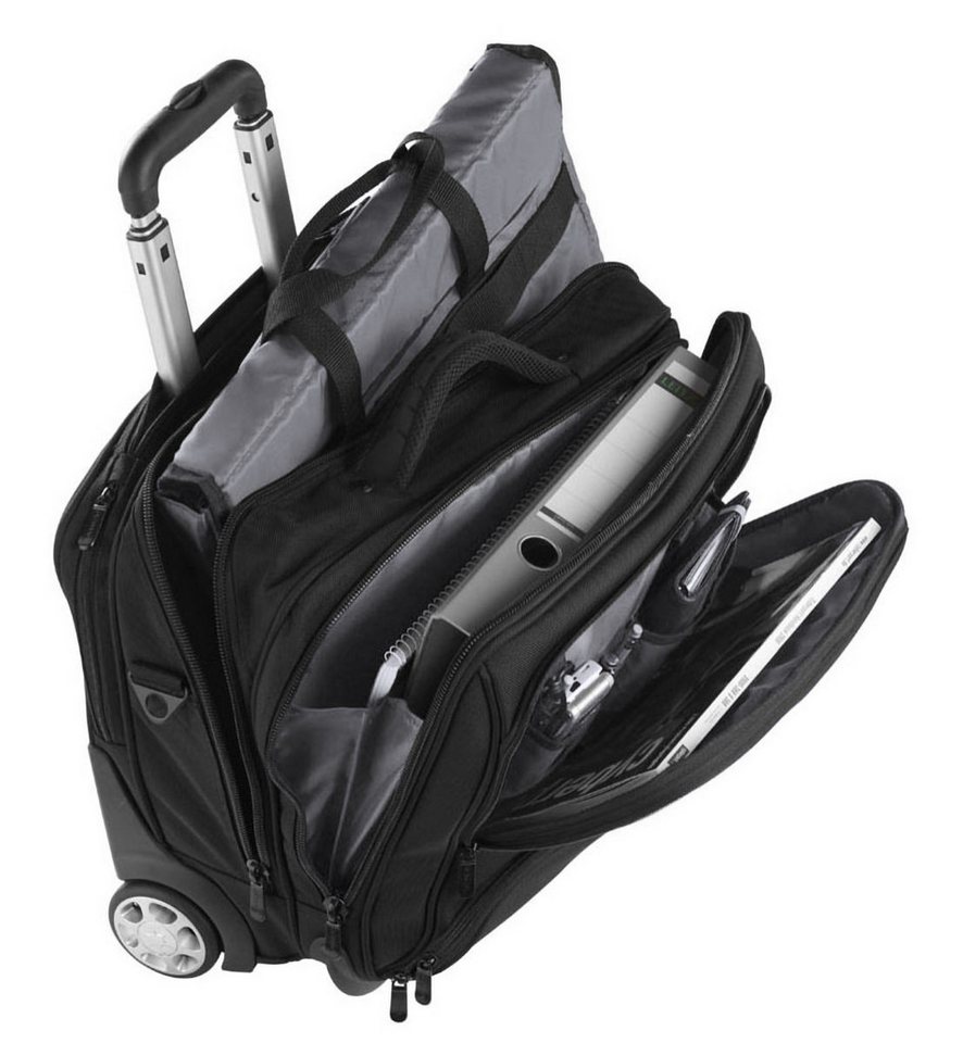 Dermata Business-Trolley Notebooktrolley Pilotenkoffer mit Rollen viele Fächer, bis 17, 2 Rollen Bild 2