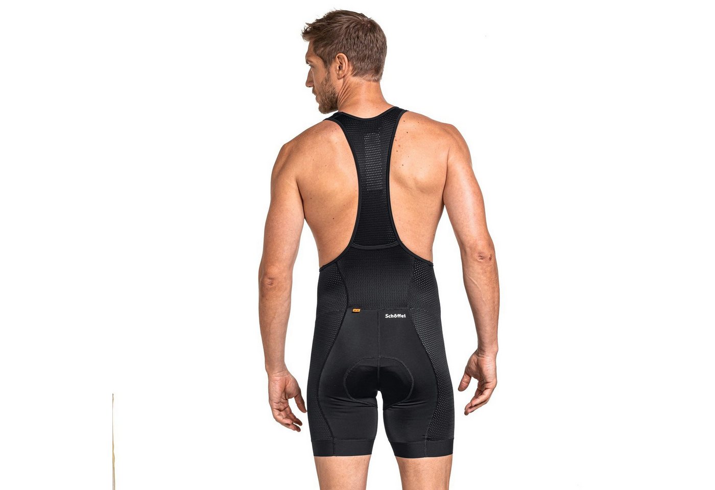 Schöffel Fahrradhose Skin Pants Bib 8h (3D-Thermogeformtes Sitzpolster) kurz schwarz Herren