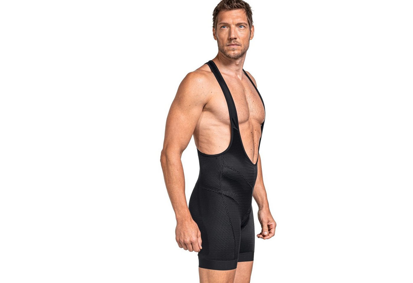Schöffel Fahrradhose Skin Pants Bib 8h (3D-Thermogeformtes Sitzpolster) kurz schwarz Herren Bild 3