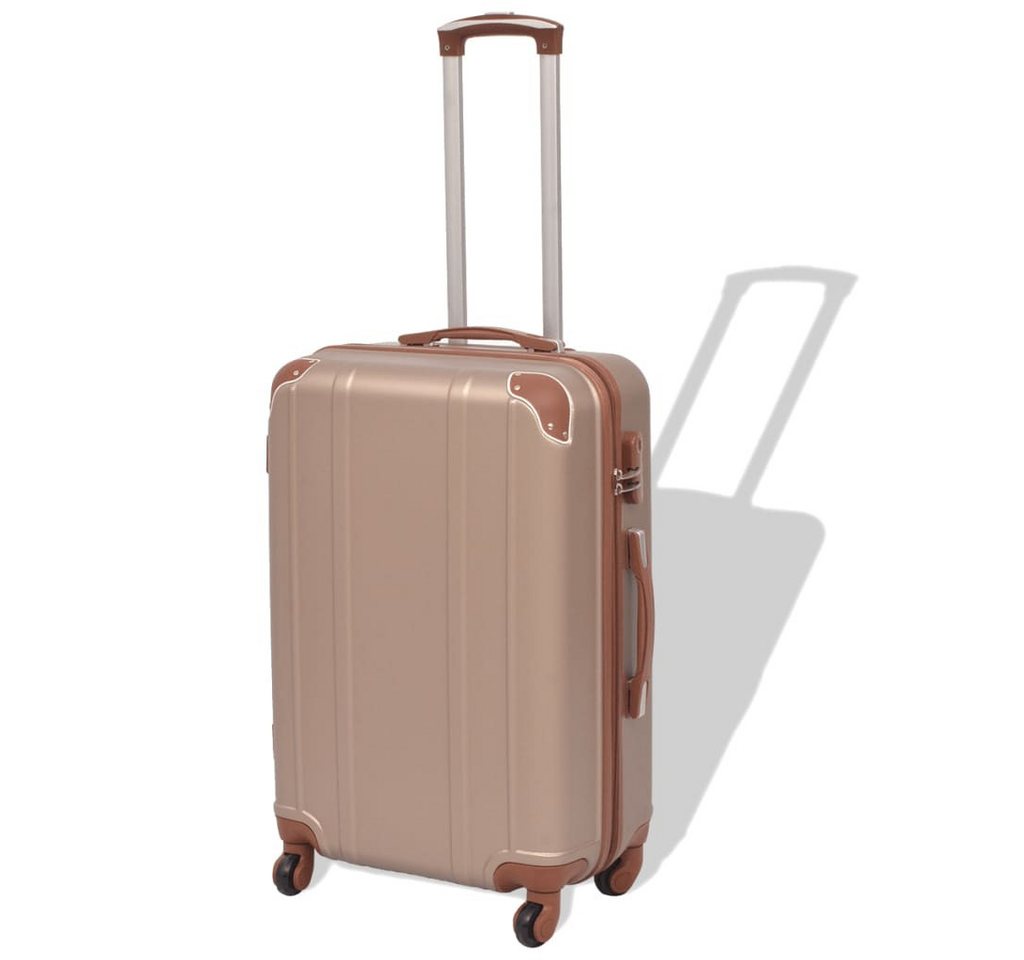 vidaXL Trolleyset Vierteiliges Hartschalen-Trolley-Set Champagner, (1 tlg) Bild 4