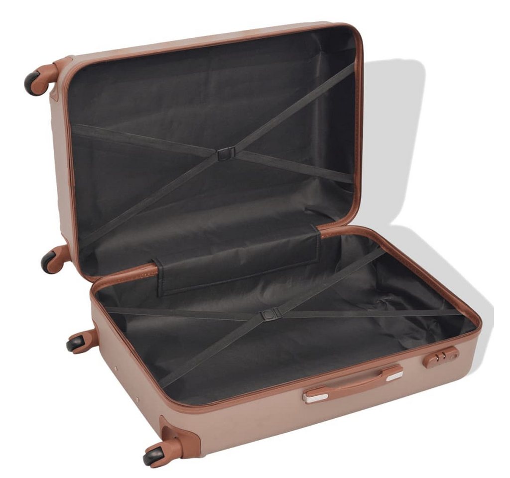 vidaXL Trolleyset Vierteiliges Hartschalen-Trolley-Set Champagner, (1 tlg) Bild 5