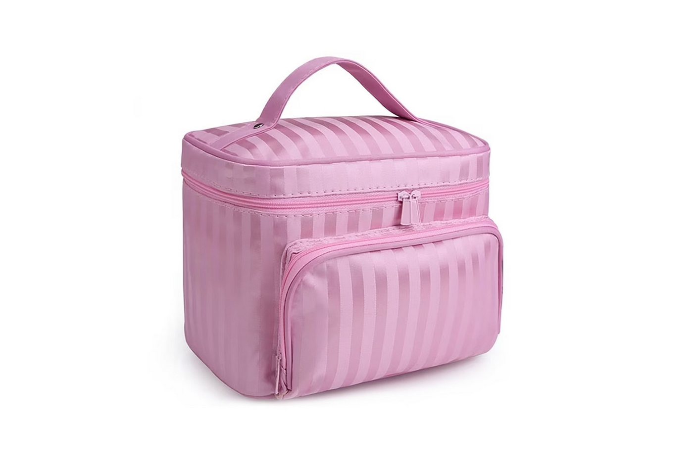 HUGERSTONE Kulturbeutel Kosmetiktasche Wasserdicht, Kulturtasche Damen mit Reißverschlussfach (1 Set, Großes Tragbare Schminktasche Damen), Waschtasche mit Stecktaschen und Spiegel Innen für Reisen Organisation Bild 4