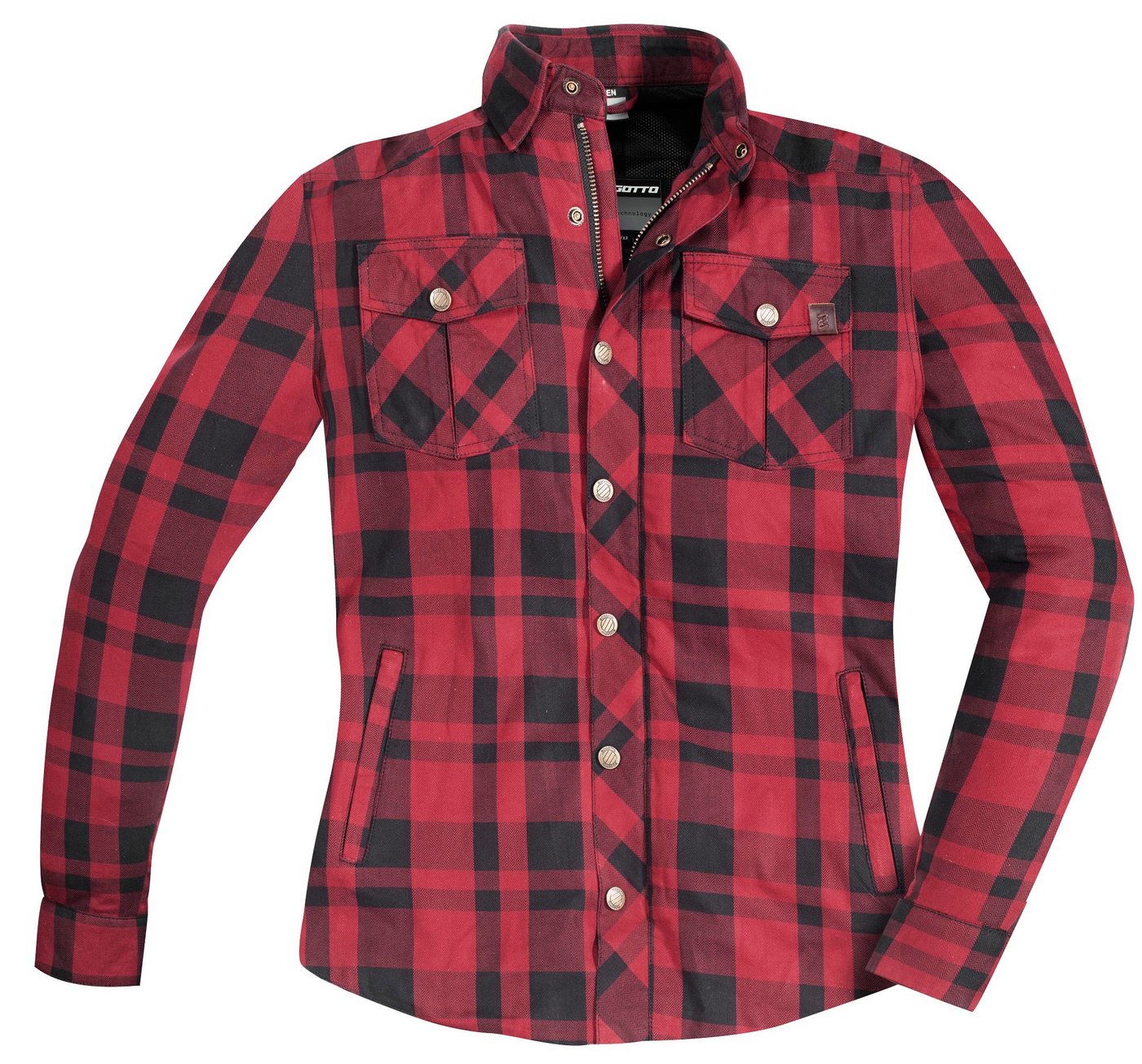Bogotto Motorradjacke Forgewood Motorrad Hemd protektoren weitenverstellbar Bild 3