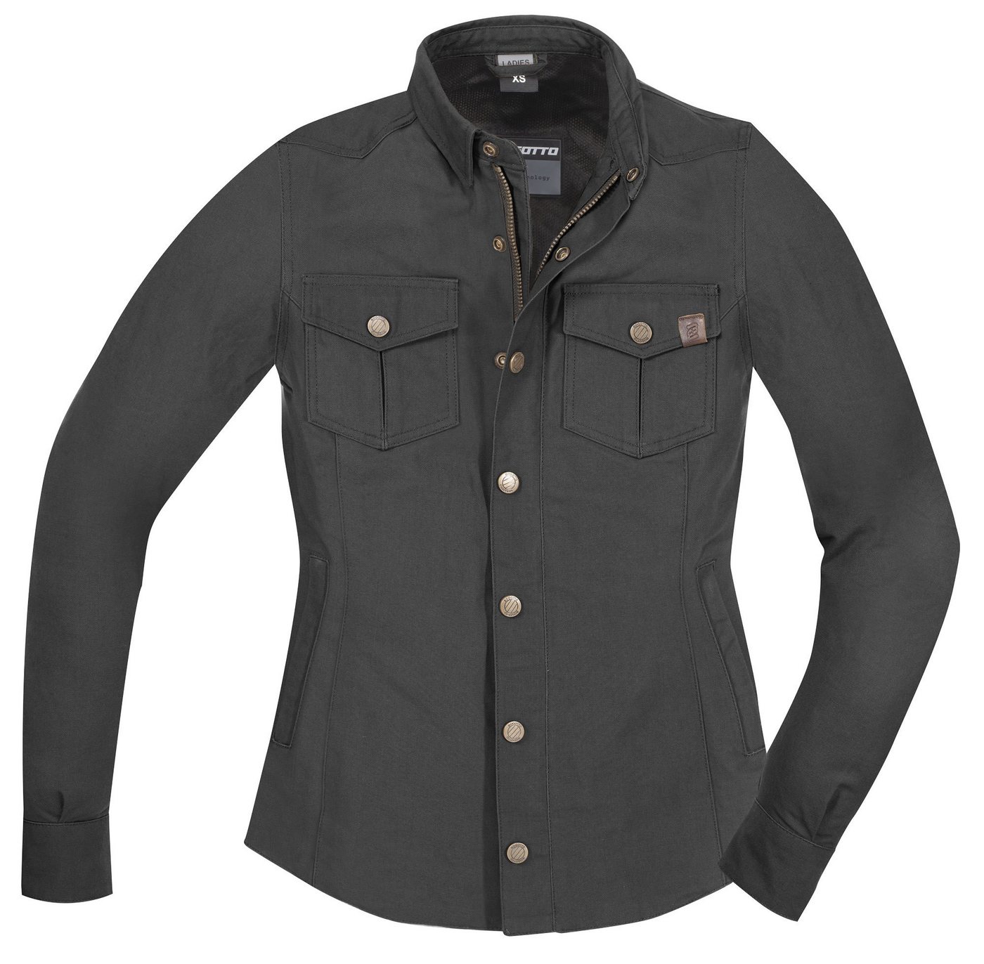 Bogotto Motorradjacke Furrow Damen Motorrad Hemd Verbindungsreißverschluss,Ellenbogenprotektoren enthalten,perfori Bild 3