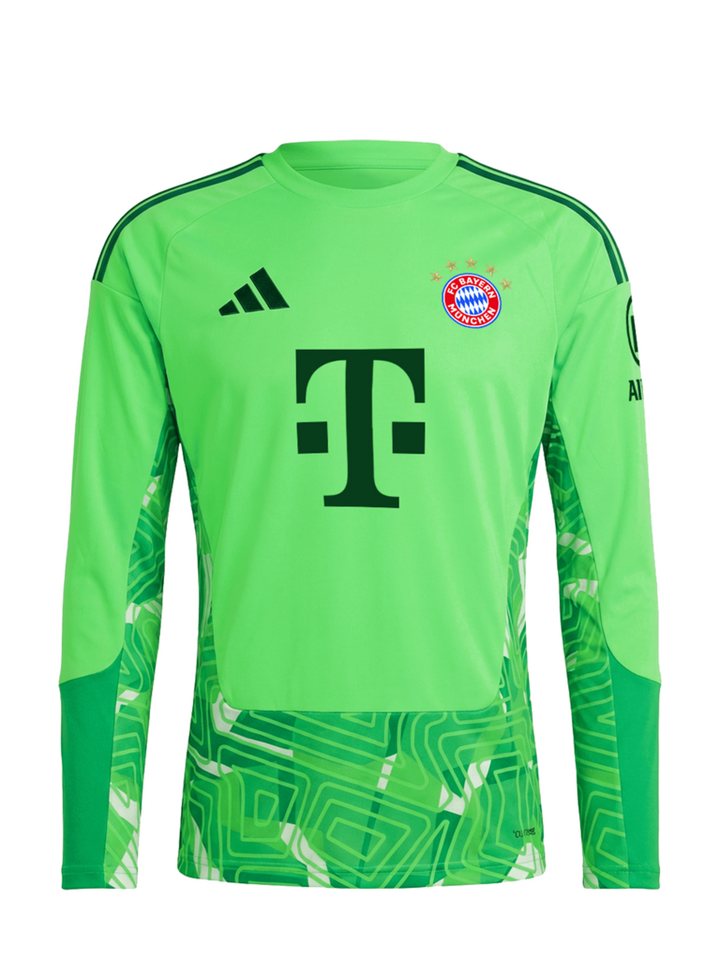 adidas Performance Torwarttrikot FC Bayern München, Langarm Trikot Torwart 26-27, Kinder, Grün