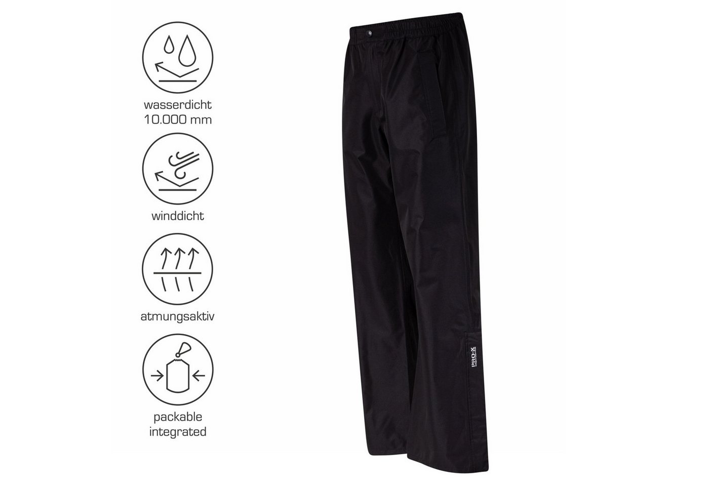PRO-X ELEMENTS Regenhose MAJOLA integrierte Packtasche Bild 3