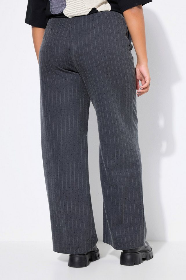 Studio Untold Funktionshose Nadelstreifen-Hose Wide Legs High Waist