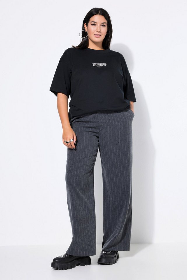 Studio Untold Funktionshose Nadelstreifen-Hose Wide Legs High Waist Bild 3