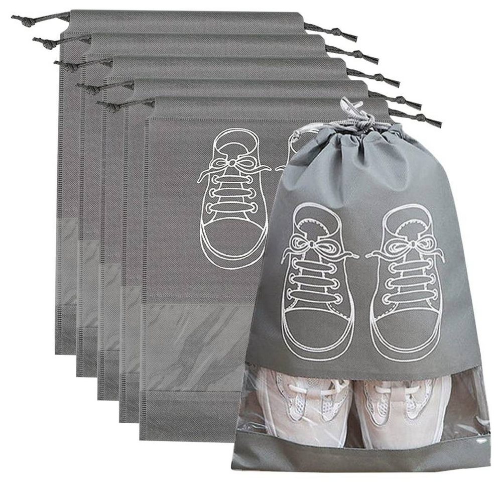 Blusmart Aufbewahrungstasche 6 Stück Schuhe Aufbewahrung taschen (Staubdichter Schuhbeutel mit Kordelzug und durchsichtigem Schlitz, 6-tlg., Tragbar, wasserdicht und feuchtigkeitsbeständig), Für den täglichen Gebrauch und auf Reisen Bild 3
