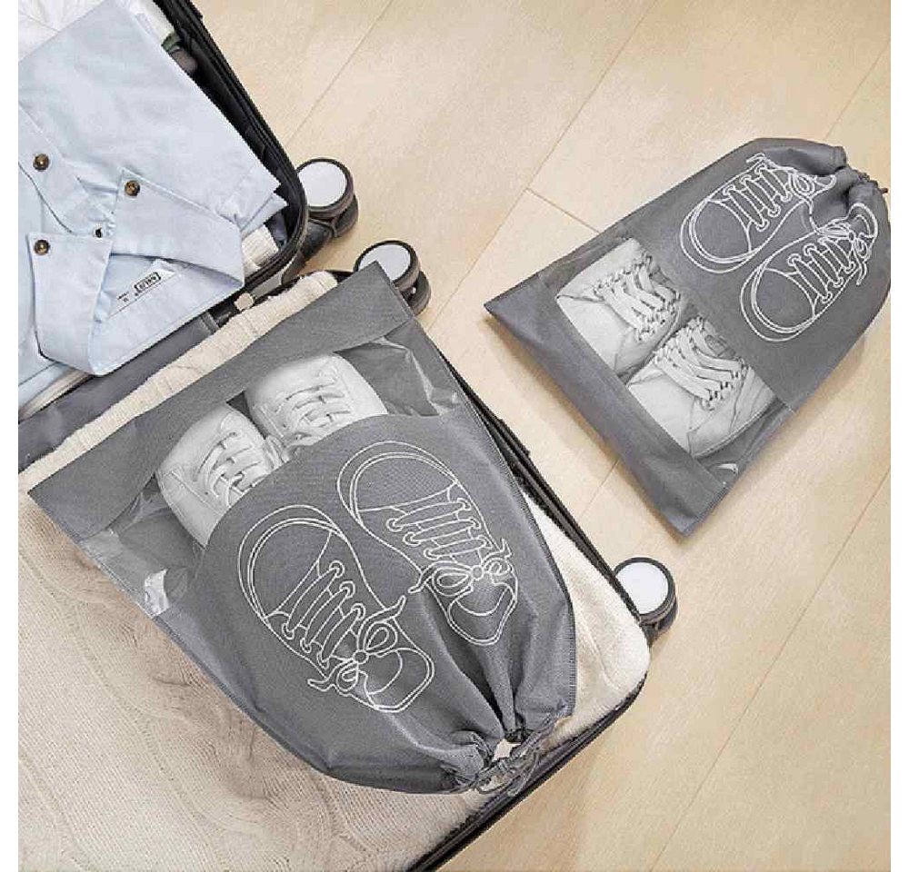 Blusmart Aufbewahrungstasche 6 Stück Schuhe Aufbewahrung taschen (Staubdichter Schuhbeutel mit Kordelzug und durchsichtigem Schlitz, 6-tlg., Tragbar, wasserdicht und feuchtigkeitsbeständig), Für den täglichen Gebrauch und auf Reisen Bild 5