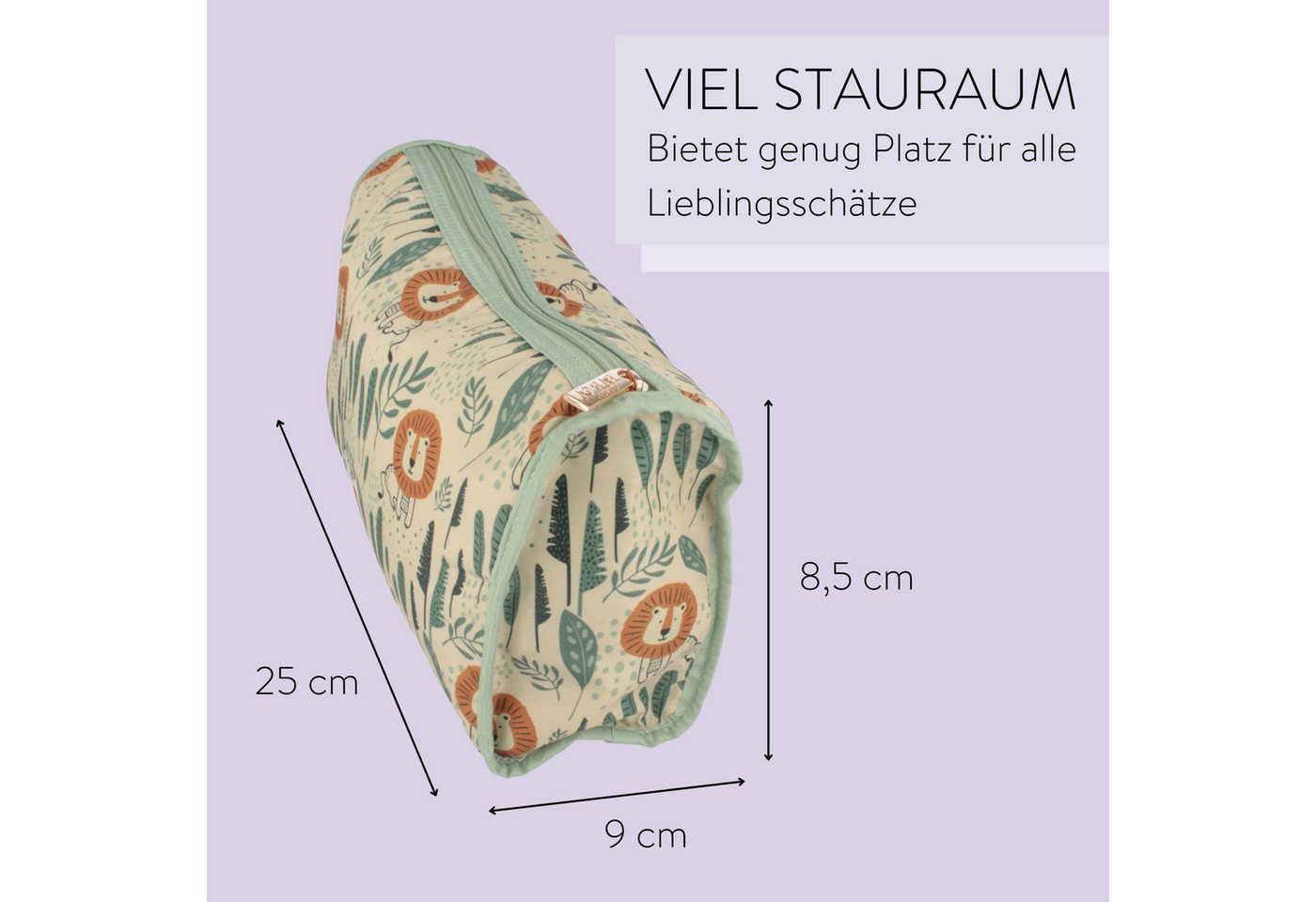 PARSA Beauty Kosmetiktasche Essential Kulturtasche Kind Jungle, fröhliche Ordnung für Entdecker Bild 4